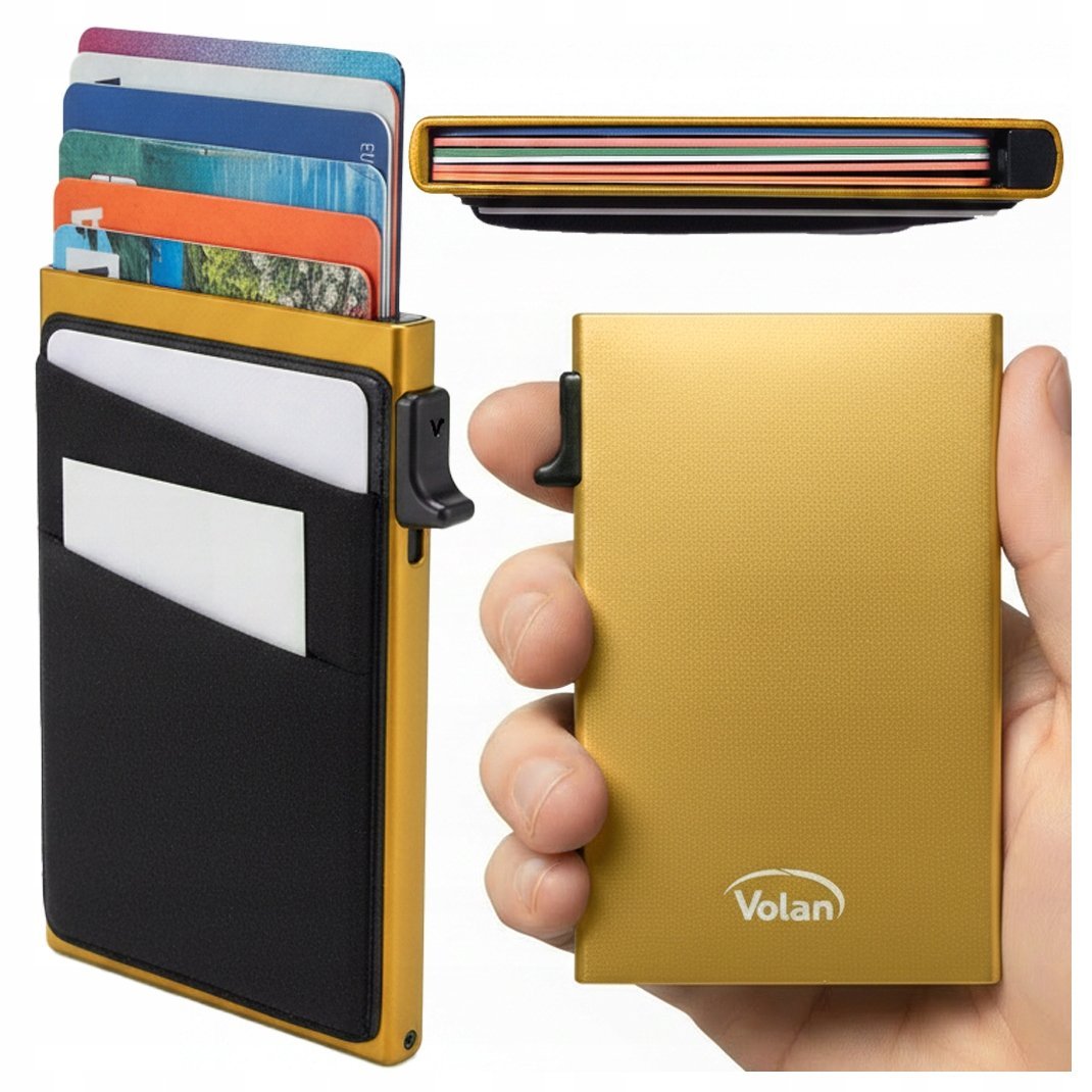 Etui na karty Kredytowe Płatnicze ALUMINIOWE CARD HOLDER Portfel RFID VOLAN