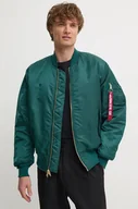 Kurtki męskie - Alpha Industries kurtka bomber męski kolor zielony zimowa - miniaturka - grafika 1