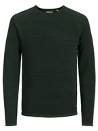 Swetry męskie - Jack & Jones Sweter "Hill" w kolorze ciemnozielonym - miniaturka - grafika 1