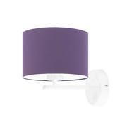 Lampy ścienne - Kinkiet, lampa ścienna, Medelin, 22x21 cm, fioletowy klosz - miniaturka - grafika 1