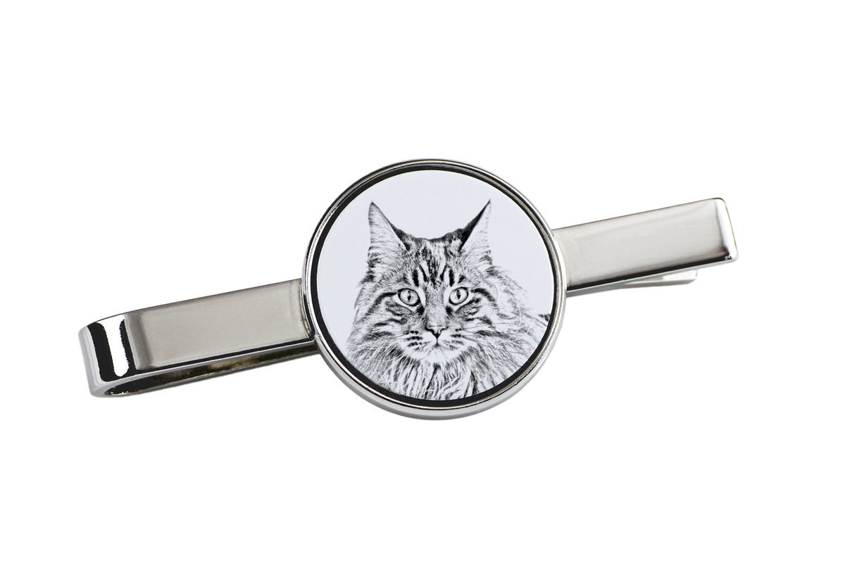 Maine Coon - spinka do krawata z kotem, personalizowany klips do krawata, wyjątkowy prezent dla mężczyzny marki Art-Dog