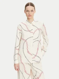 Tommy Hilfiger Koszula WW0WW44045 Écru Relaxed Fit - Koszule damskie - miniaturka - grafika 1