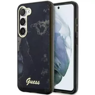 Etui i futerały do telefonów - Etui Guess GUHCS23SHTMRSK do Samsung Galaxy S23 S911 czarny/black hardcase Golden Marble Collection - miniaturka - grafika 1