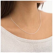 Łańcuszki - PIĘKNY SREBRNY NASZYJNIK ŻMIJKA 925 LINKA ŁAŃCUSZEK / ŻYŁKA LŚNIĄCY WŁOSKI - miniaturka - grafika 1