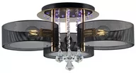 Lampy sufitowe - MLAMP Sufitowa LAMPA glamour ELMDRS8006/3 TR NET MLAMP metalowa OPRAWA crystal z pilotem złota czarna ELMDRS8006/3 TR NET - miniaturka - grafika 1