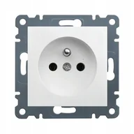 Gniazdka elektryczne - LUMENIX Gniazdko elektryczne do ramki Bianka 230V 16A pojedyncze z uziemieniem  Białe GN-BIANKA-61 - miniaturka - grafika 1