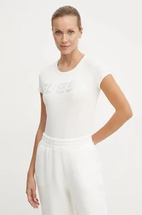 Guess t-shirt KIARA damski kolor beżowy V4BI16 KCIV1 - Koszulki sportowe damskie - miniaturka - grafika 1