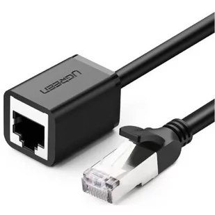 Ugreen Kabel sieciowy UGREEN przedłużacz Ethernet RJ45 Cat 6 FTP z metalową wtyczną 1m czarny UGR260BLK - Kable miedziane - miniaturka - grafika 1