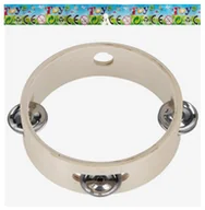 Instrumenty muzyczne dla dzieci - MEGA CREATIVE, Tamburyn Drewniany 14Cm - miniaturka - grafika 1