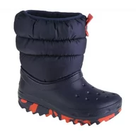 Buty dla dziewczynek - Buty Crocs Classic Neo Puff Boot Jr 207684-410 niebieskie - miniaturka - grafika 1