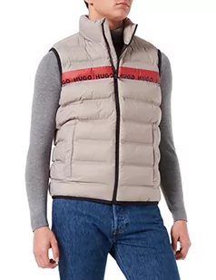 HUGO Męska kamizelka puchowa Baltino221, Medium Grey030, M - Garnitury - miniaturka - grafika 1