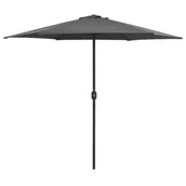 Parasole ogrodowe - vidaXL Parasol ogrodowy na słupku aluminiowym, 270x246 cm, antracytowy vidaXL - miniaturka - grafika 1