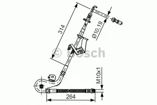 Bosch Przewód hamulcowy giętki BOSCH 1987481428 1987481428 - Przewody hamulcowe - miniaturka - grafika 1