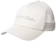 Czapki damskie - Calvin Klein Męska czapka z haftem Calvin Trucker Cap, Stony Beż, jeden rozmiar, Kamień beżowy, Rozmiar uniwersalny - miniaturka - grafika 1