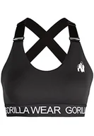 Biustonosze - Gorilla Wear - Colby Sports Bra – czarny – biustonosz sportowy kulturystyka Fitness Tight Fit górna część bielizna mocne trzymanie jogi, na co dzień, czarny, L - miniaturka - grafika 1