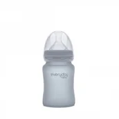 Butelki dla niemowląt - Everyday Baby, Szklana butelka, szara, 150 ml - miniaturka - grafika 1
