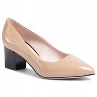 Czółenka - GINO ROSSI DAMSKIE CZÓŁENKA BEŻOWE SKÓRA 37 STI - miniaturka - grafika 1