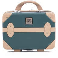 Walizki - Kuferek SEMI LINE T5838-1 Vintage 23 cm Zielono-różowy - miniaturka - grafika 1