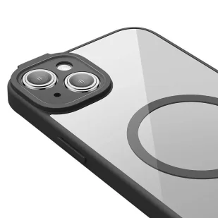 Zestaw ochronny Baseus Frame przeźroczyste etui magnetyczne i szkło hartowane do iPhone 14 Plus (czarny) - Etui i futerały do telefonów - miniaturka - grafika 6