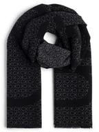 Apaszki i szaliki damskie - Calvin Klein Szalik damski Kobiety czarny|szary wzorzysty, ONE SIZE - miniaturka - grafika 1
