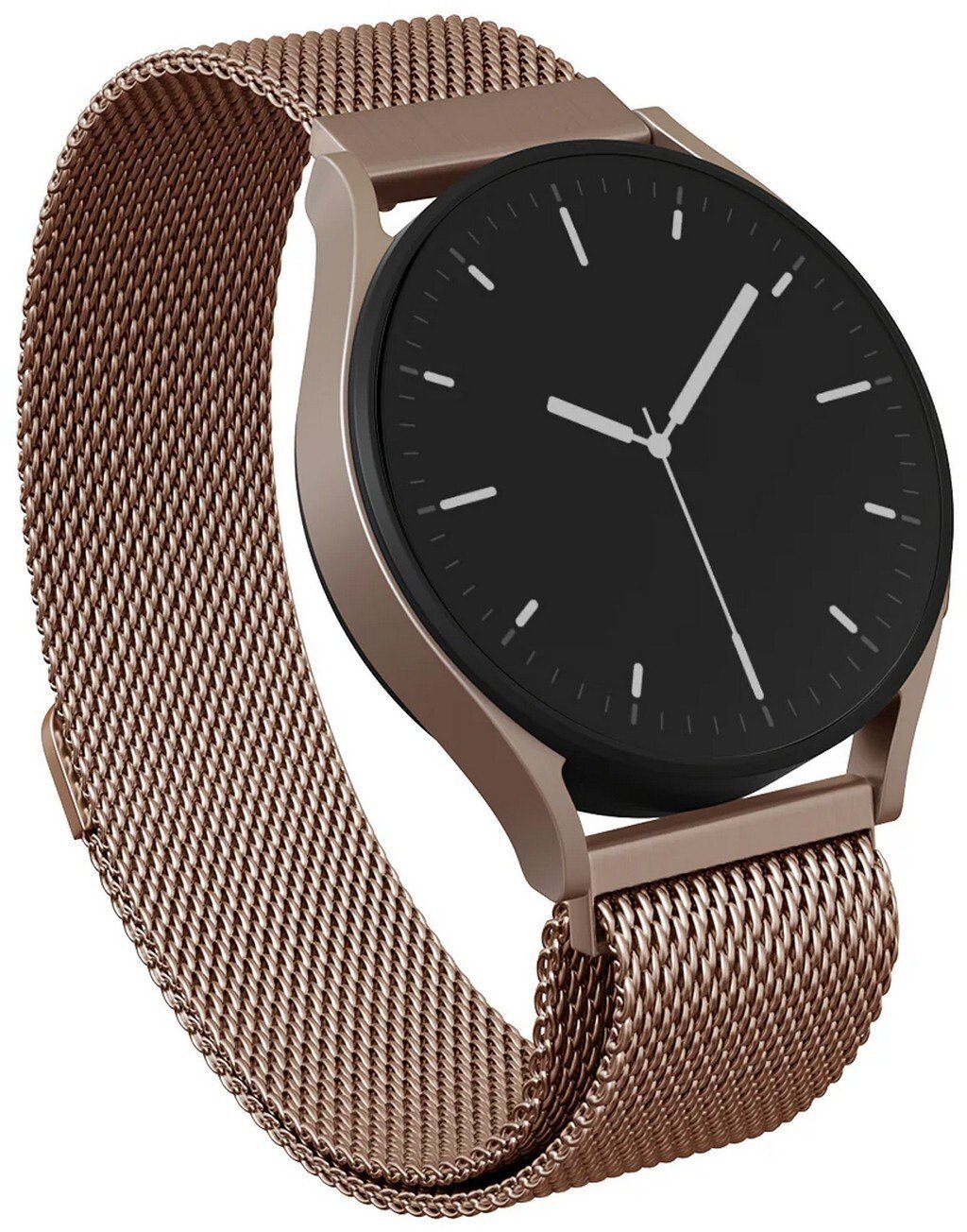 BURGA Metal Mesh Band universal for 22 mm watches rose gold