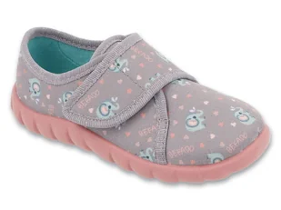 Kapcie dziecięce dziewczęce do przedszkola domowe na rzep Befado 457P007-22 - Buty dla dziewczynek Kapcie dziecięce dziewczęce do przedszkola domowe na rzep Befado 457P007-22 - Buty dla dziewczynek - miniaturka - grafika 1