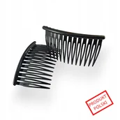Ozdoby do włosów - Grzebień do włosów Plastikowy Czarny Polski - miniaturka - grafika 1