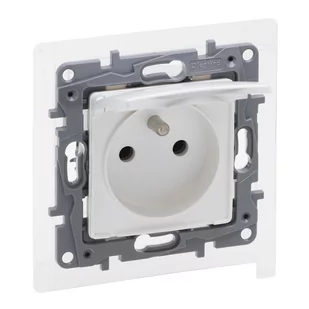 Legrand Gniazdo pojedyncze Niloe Selection 762337 z uziemieniem IP44 16A 250V~ z przesłoną zaciski śrubowe stal - Gniazdka elektryczne - miniaturka - grafika 1