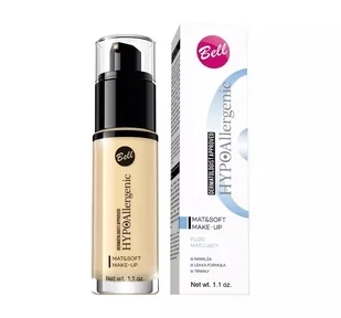 Bell HypoAllergenic Mat&Soft Make-Up hypoalergiczny fluid matujący 03 Sunny Beige 30g 47450-uniw - Podkłady do twarzy - miniaturka - grafika 1