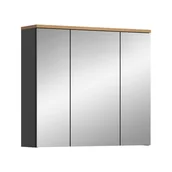 Ramki na zdjęcia - Canu szafka łazienkowa z lustrem 3 drzwi z lustrem dąb dekor, szary. - miniaturka - grafika 1