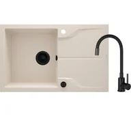 Zlewozmywaki z baterią - DEANTE ZQNN5113 Zlewozmywak granitowy z baterią 1-komorowy z ociekaczem - miniaturka - grafika 1