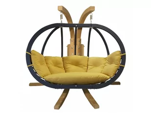 Zestawy ogrodowe KOALA Zestaw: stojak Sintra + fotel Swing Chair Double antracyt 5907564667869 - Fotele ogrodowe wiszące - miniaturka - grafika 1