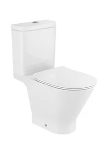 Roca Gap Toaleta WC kompaktowa 65,5x37 cm Rimless bez kołnierza z powłoką biała A3420N8S00 - Kompakty WC - miniaturka - grafika 1