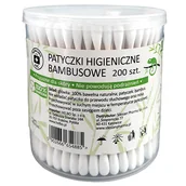 Waciki, płatki i patyczki kosmetyczne - Apteczka ABC, patyczki higieniczne bambusowe, 200 sztuk - miniaturka - grafika 1