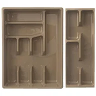 Pozostałe akcesoria kuchenne - Orion Organizer na sztućce wkład do szuflady dwupoziomowy rozsuwany wyjmowany szary O-150746 + O-150746 - miniaturka - grafika 1