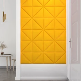 Panele ścienne, 12 szt., żółte, 30x30 cm, aksamit, 1,08 m² 8720287075271 - Panele ścienne i boazeria - miniaturka - grafika 5