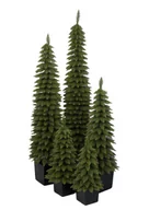 Choinki - Choinka sztuczne Świerk Zakopiański Slim W Czarnej Kwadratowej Donicy 160  cm - miniaturka - grafika 1