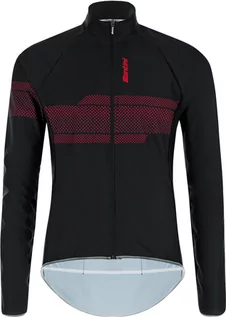 Kurtki rowerowe - Santini Santini Idea Windbreaker Jacket Men, czarny/czerwony S 2022 Kurtki szosowe - grafika 1