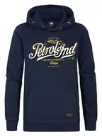 Bluzy dla chłopców - Petrol Industries Chłopięca bluza z kapturem z nadrukiem, niebieska (Midnight Navy), 14 lat, niebieski (Midnight Navy), 14 lat - miniaturka - grafika 1