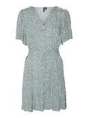 Sukienki - Bestseller A/S Damska sukienka Vmalba Ss Short Dress WVN Noos, laurel wreath/aop: joey dot, XXL - miniaturka - grafika 1