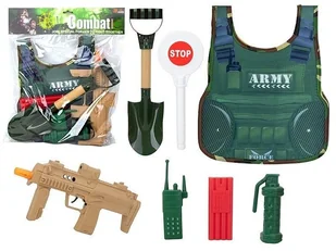 Karabin i kamizelka wojskowa z akcesoriami Adar - Zabawki militarne - miniaturka - grafika 1