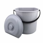 Inne artykuły do sprzątania - Wiadro West przyścienne z pokrywką jasny popiel - miniaturka - grafika 1