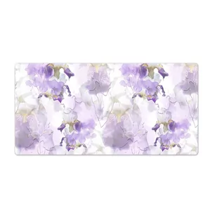 Mata na blat Fioletowe Kwiaty Akwarela 120x60 cm - Obrusy i serwetki - miniaturka - grafika 1