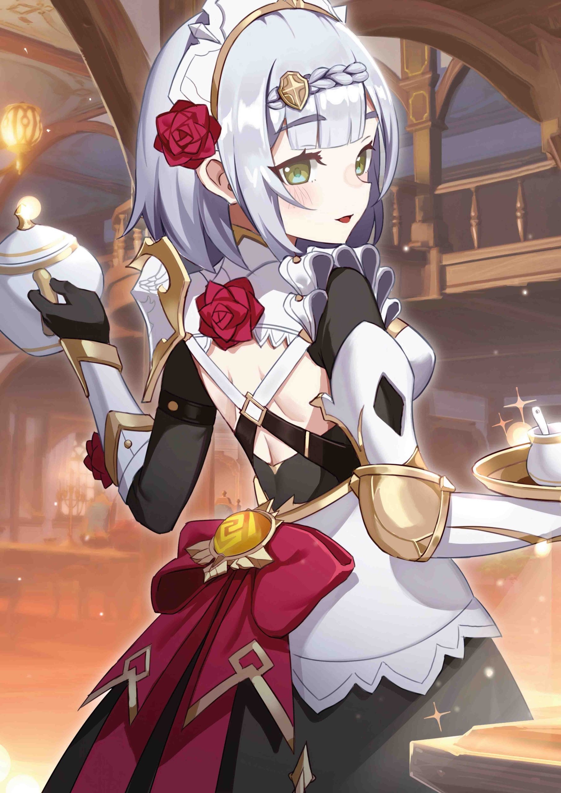 Plakat A3 Genshin Impact Anime Gra Noelle