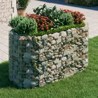 Donice - vidaXL Podwyższona donica gabionowa galwanizowane żelazo 200x100x100cm - miniaturka - grafika 1