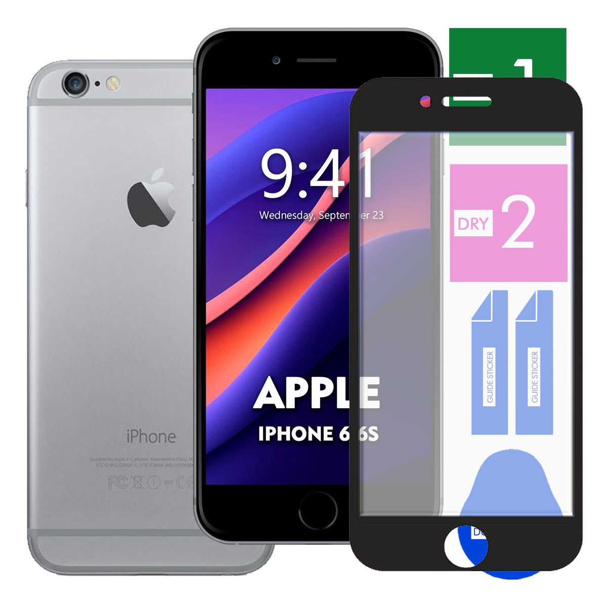 SZKŁO HARTOWANE DO APPLE IPHONE 6 6S NA TELEFON PEŁNE CAŁY EKRAN 9H 5D