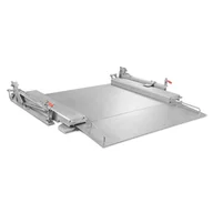 Akcesoria do urządzeń pomiarowych - OHAUS Defender 5000 DFL1500WL, 1500kg, 1250x1250mm - niskoprofilowa platforma wagowa nierdzewna z otwieranym pomostem - miniaturka - grafika 1