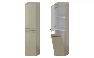 Słupek Łazienkowy RON 30 cm DK Lewy - Cappuccino Wysoki Połysk - Uchwyty Chromowane - Szafki łazienkowe - miniaturka - grafika 1