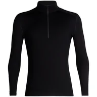 Bluzy sportowe męskie - Męska bluza Icebreaker M 260 Tech LS Half Zip Rozmiar: XL / Kolor: czarny - miniaturka - grafika 1