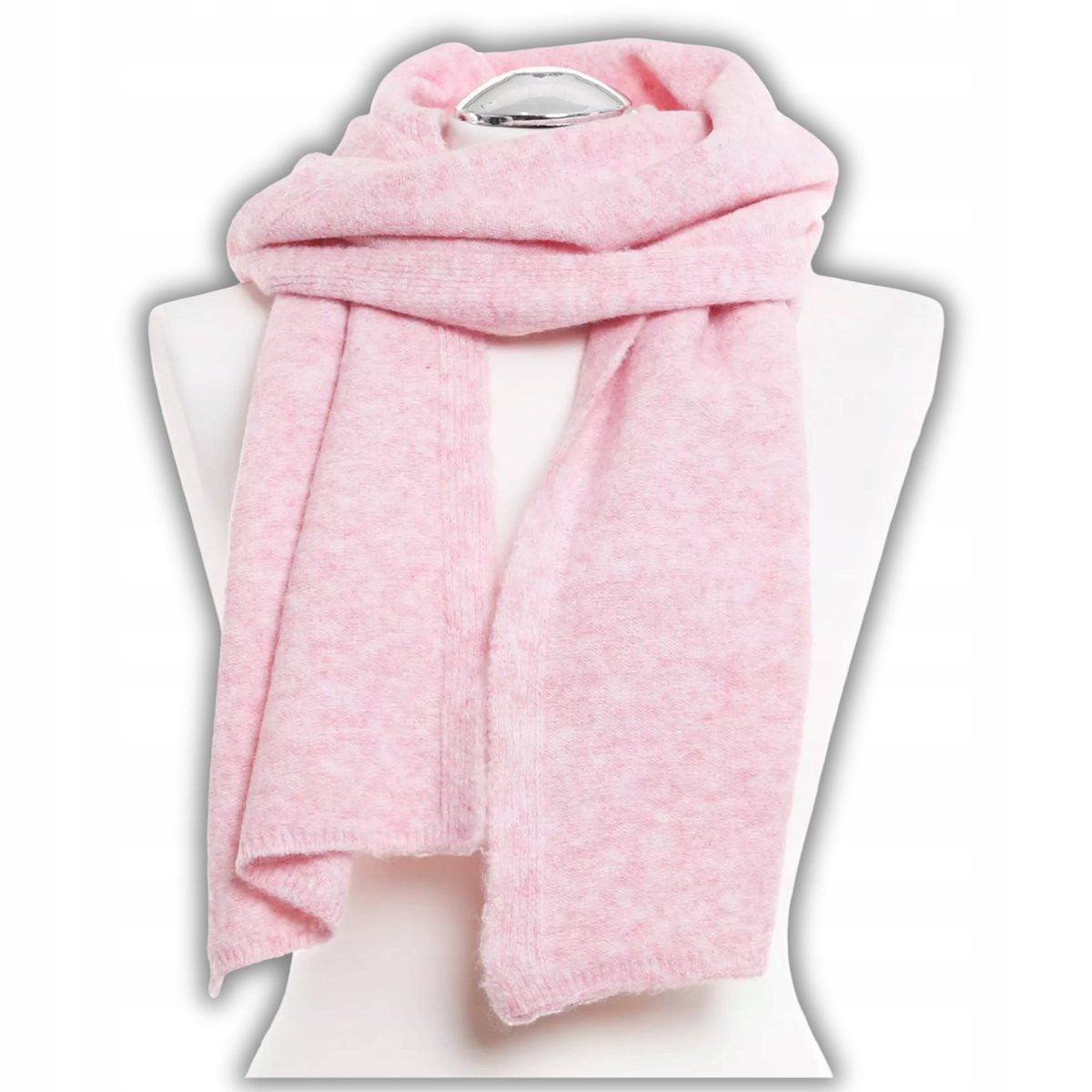 Szal Damski Szalik Modny Jesień Zima Uniwersalny Ciepły Przyjemny Moraj Pink